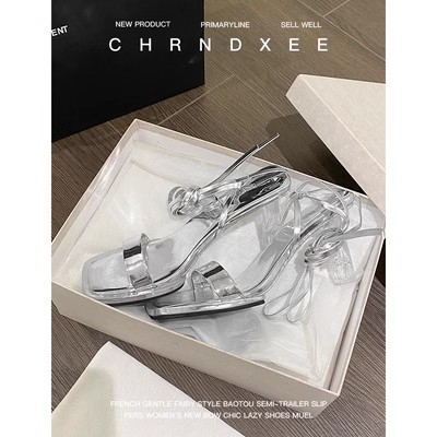 Sandal Cao Gót Thắt Dây Thiết Kế Mới Thời Trang Mùa Hè 2023 Dành Cho Nữ