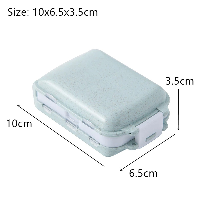 Hộp Đựng Thuốc Mini 8 Ngăn Ba Tầng Gấp Gọn Mang Đi Du Lịch Tiện Lợi / 7 Ngày Ốp