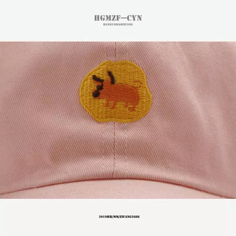 Mũ Lưỡi Trai Thêu Chữ Và Họa Tiết Hoạt Hình Phong Cách Hàn Quốc Thời Trang Mùa Hè Cho Nam Và Nữ