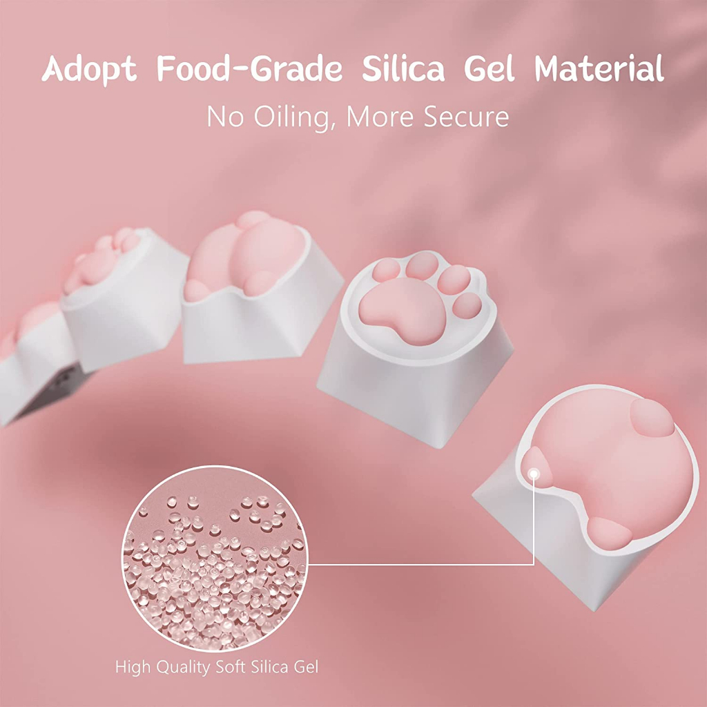 Nút Bàn Phím 4 Phím Bằng Cao Su PBT & Cao Su In Họa Tiết Anime Màu Hồng Cho 60% 65% 70% 100% Cherry Gateron MX