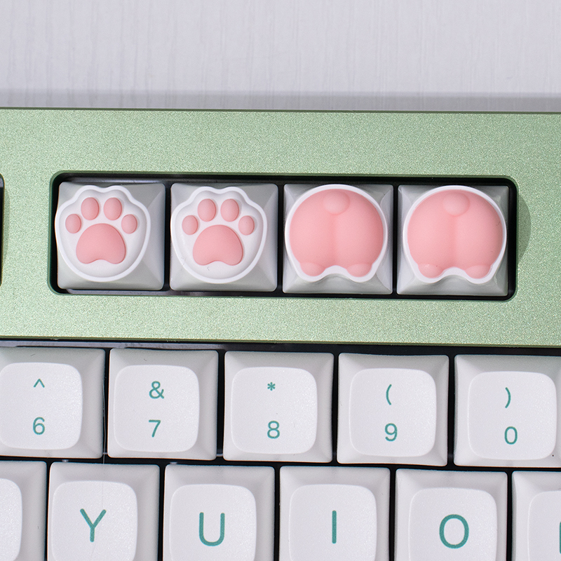 Nút Bàn Phím 4 Phím Bằng Cao Su PBT & Cao Su In Họa Tiết Anime Màu Hồng Cho 60% 65% 70% 100% Cherry Gateron MX