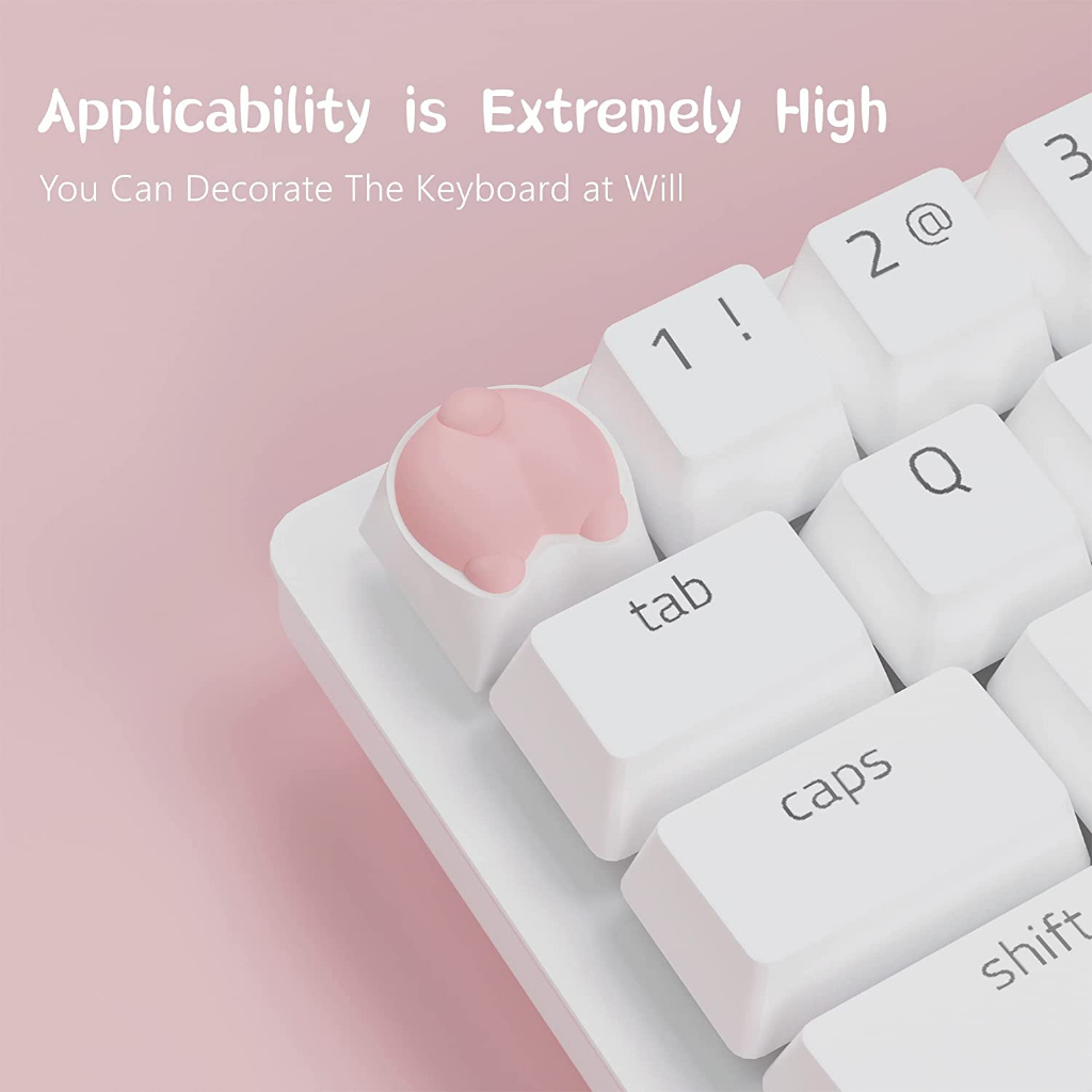 Nút Bàn Phím 4 Phím Bằng Cao Su PBT & Cao Su In Họa Tiết Anime Màu Hồng Cho 60% 65% 70% 100% Cherry Gateron MX