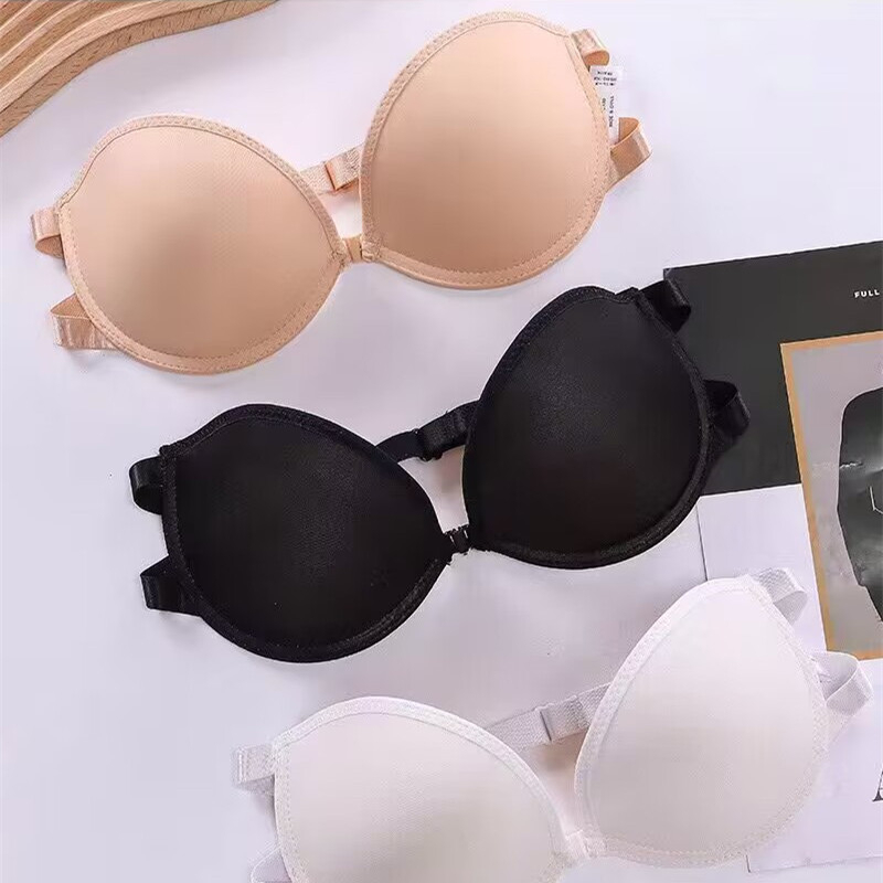 Áo Ngực Không Dây Trong Suốt Cài Khóa Trước Nâng Ngực Chống Trượt Gợi Cảm Cho Nữ