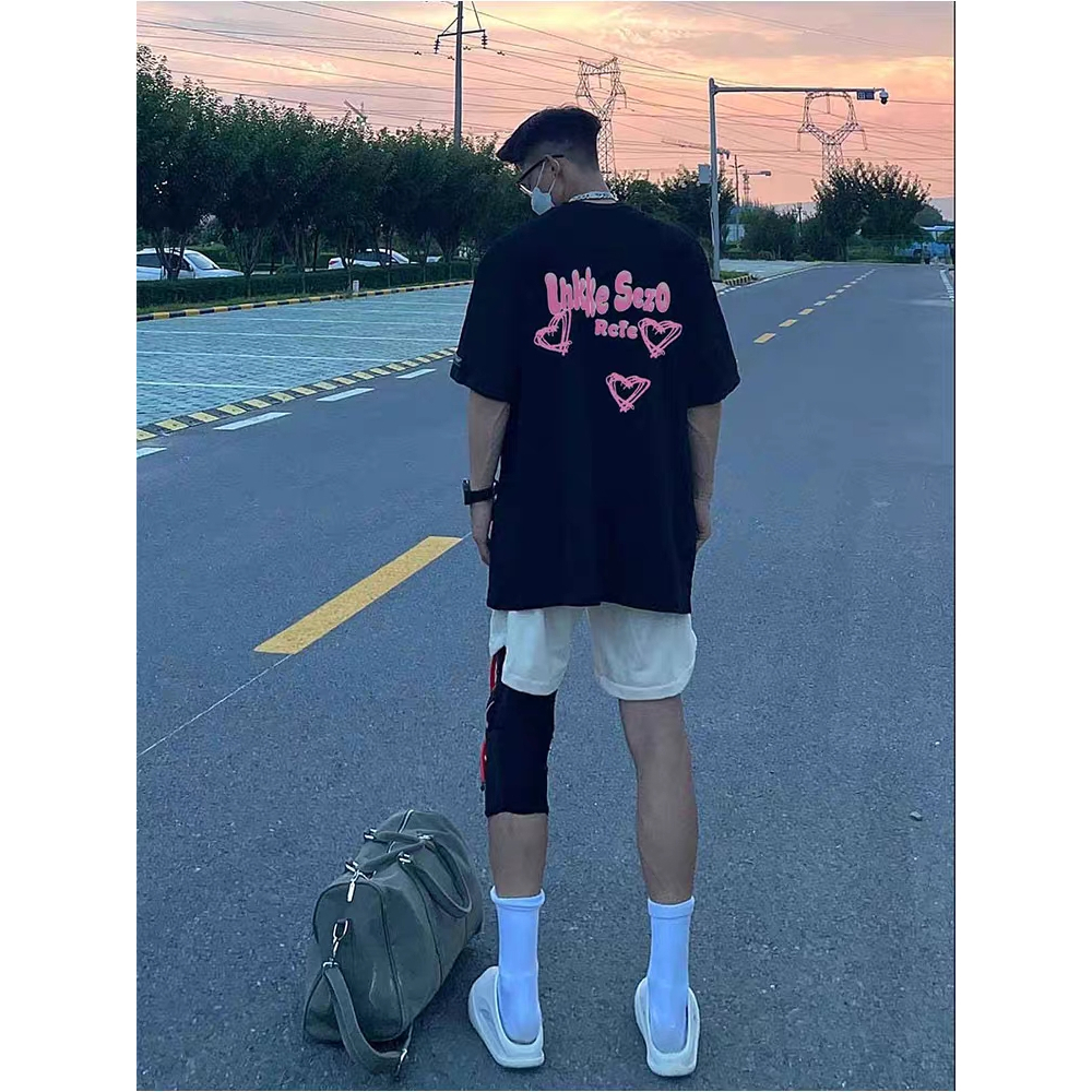 Áo Thun Tay Ngắn Cổ Tròn Dáng Rộng In Họa Tiết Thời Trang Trẻ Trung Cho Nam