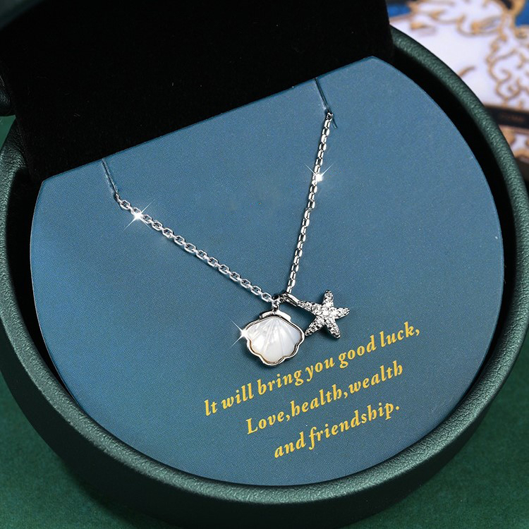 Vòng cổ Mặt Sao Biển Vỏ Sò Thời Trang Hàn Quốc Chất Lượng Cao Làm Quà Tặng Cho Học Sinh Nữ