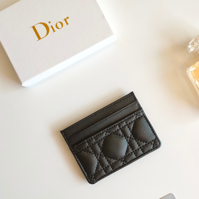 Ví Da Bò Mềm Đựng Thẻ Phong Cách Dior Thời Trang Kèm Hộp Đựng Thẻ S5130