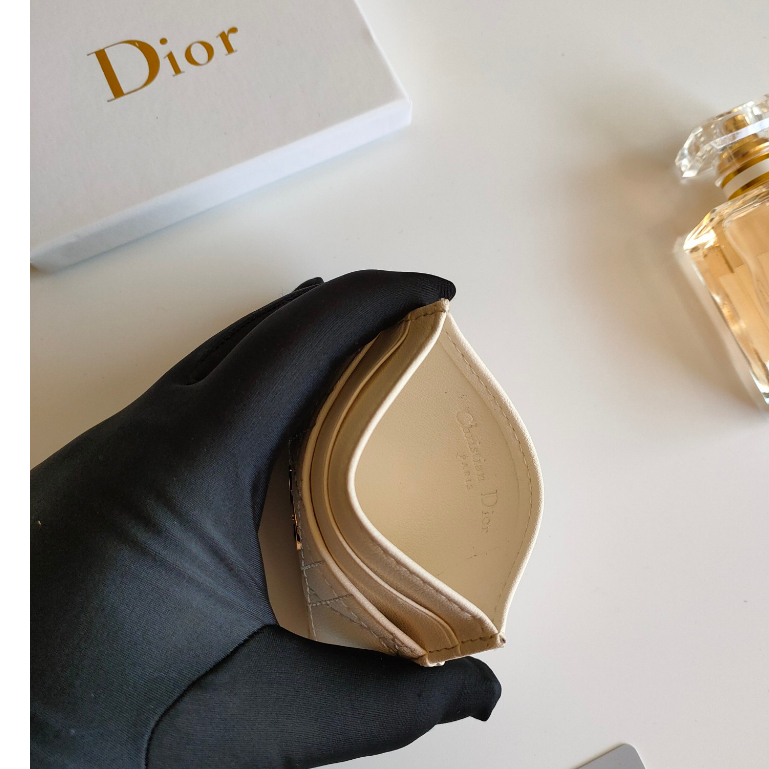 Ví Da Bò Mềm Đựng Thẻ Phong Cách Dior Thời Trang Kèm Hộp Đựng Thẻ S5130