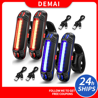 [Mã CLS2403F giảm 30k đơn 150k] Đèn Cảnh Báo An Toàn Trước / Sau Chống Nước 6 Chế Độ Kèm Sạc USB Cho Xe Đạp