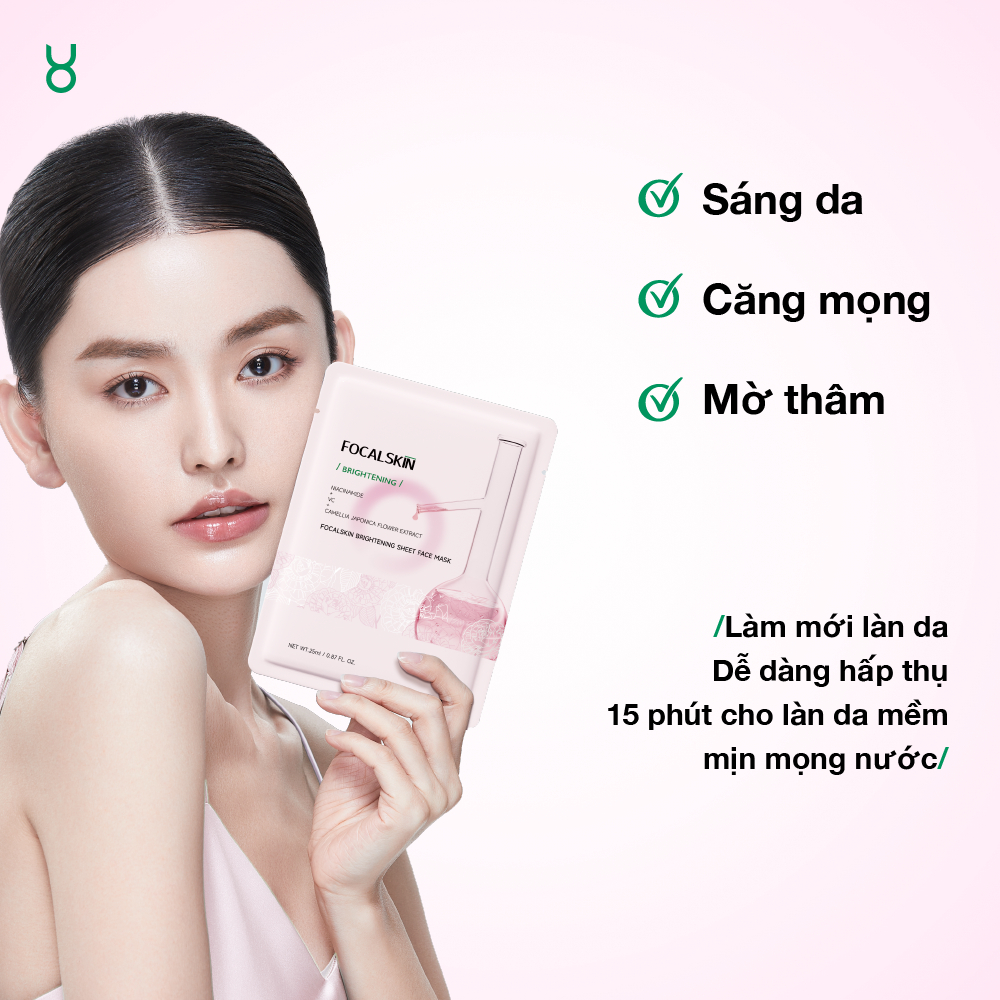 FOCALSKIN Mặt Nạ Trắng Sáng Làn Da Vitamin C Niacinamide Dưỡng Ẩm | BigBuy360 - bigbuy360.vn