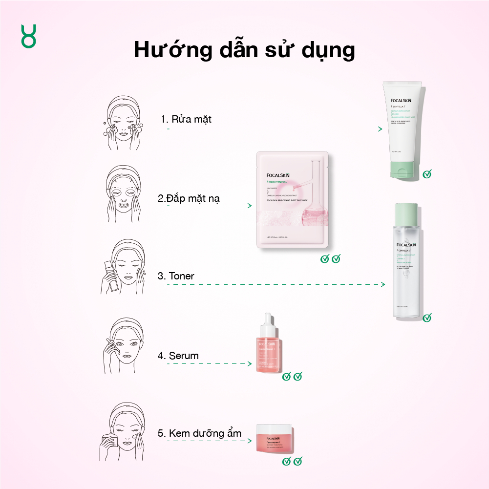 FOCALSKIN Mặt Nạ Trắng Sáng Làn Da Vitamin C Niacinamide Dưỡng Ẩm | BigBuy360 - bigbuy360.vn