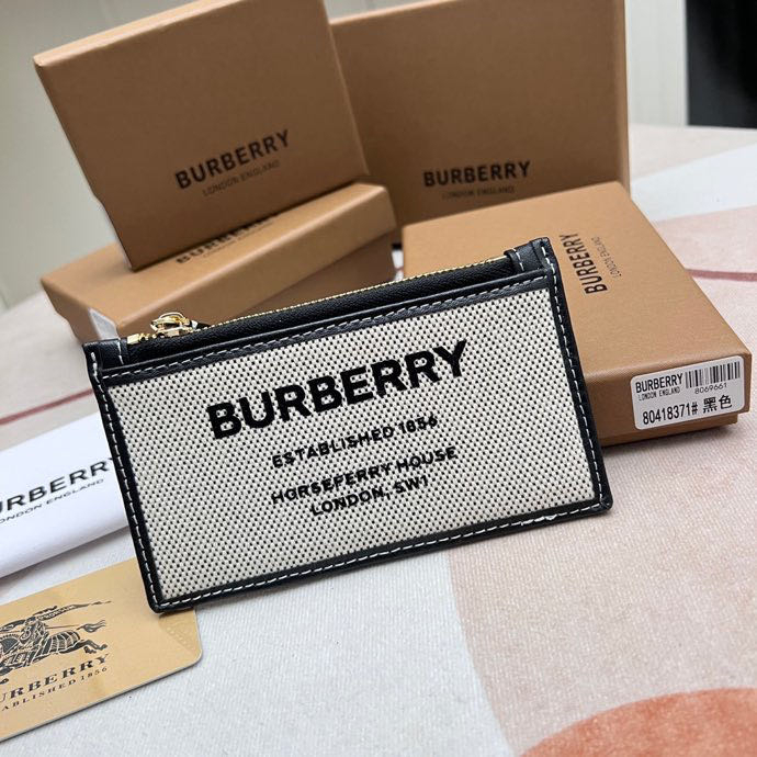 Ví Burberry Đựng Thẻ Thiết Kế Đơn Giản Thời Trang Cao Cấp 80418371 100% Kẹp Thẻ Cổ Điển Đích Thực Nguyên Bản Có Hộp