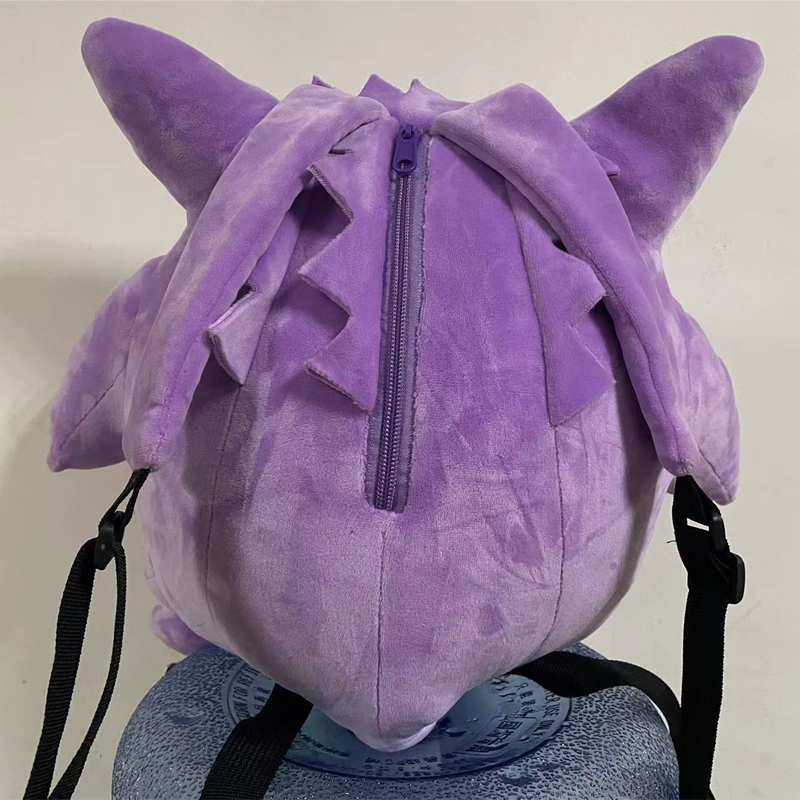 Ba Lô Đi Học Hình Pokemon Nhồi Bông Màu Tím Dễ Thương Cho Bé