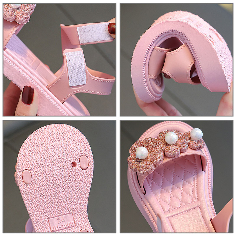 Xăng đan Công Chúa Đế Mềm Chống Trượt Thời Trang Mùa Hè Dành Cho Bé Gái