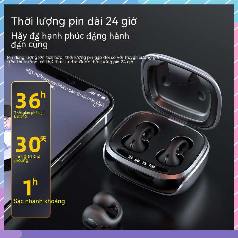 Tai Nghe Nhét Tai Bluetooth Không Dây Có Kẹp Chống Ồn Chất Lượng Cao Cho Samsung / Xiaomi / oppo / vivo