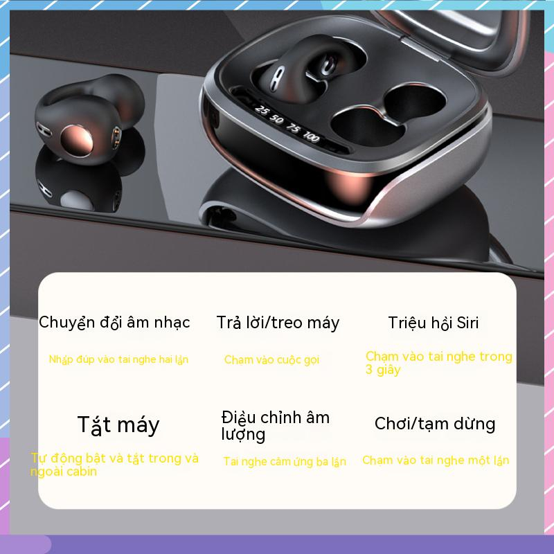 Tai Nghe Nhét Tai Bluetooth Không Dây Có Kẹp Chống Ồn Chất Lượng Cao Cho Samsung / Xiaomi / oppo / vivo