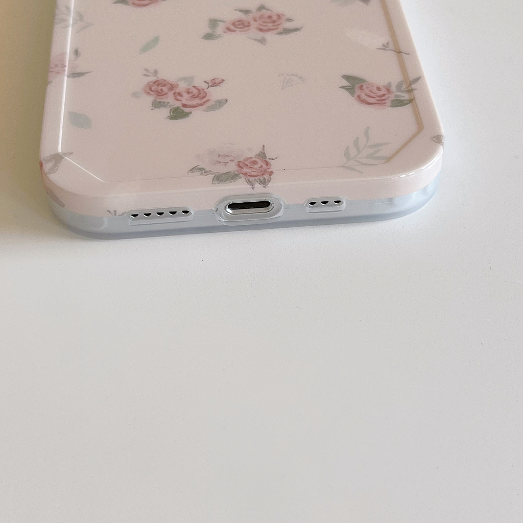 Ốp Điện Thoại Chống Sốc Họa Tiết Hoa Màu Vàng Hồng Cho iPhone 14Promax 14Pro 14 13Promax 13Pro 13 12 11