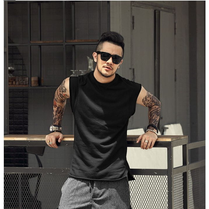 Summer New Fashion Men's Casual Sleeveless T-shirt O-neck Vest Pullover Top Tank Tops