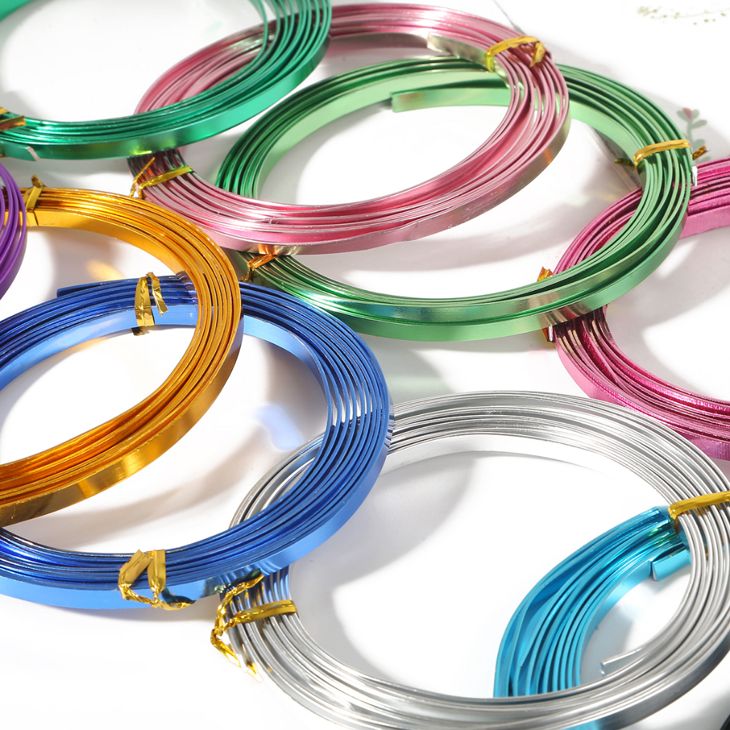 Cuộn Dây Nhôm Bản Rộng 3m 5mm Nhiều Màu Sắc Dùng Làm Trang Sức Thủ Công