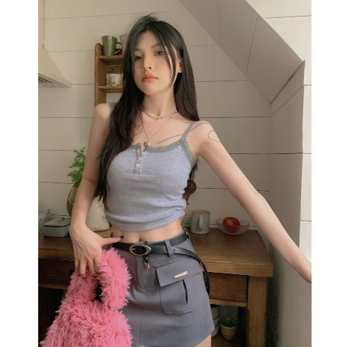 ZHELIHANGFEI Áo Ren Hai Dây Ôm Dáng Gợi Cảm Dành Cho Nữ