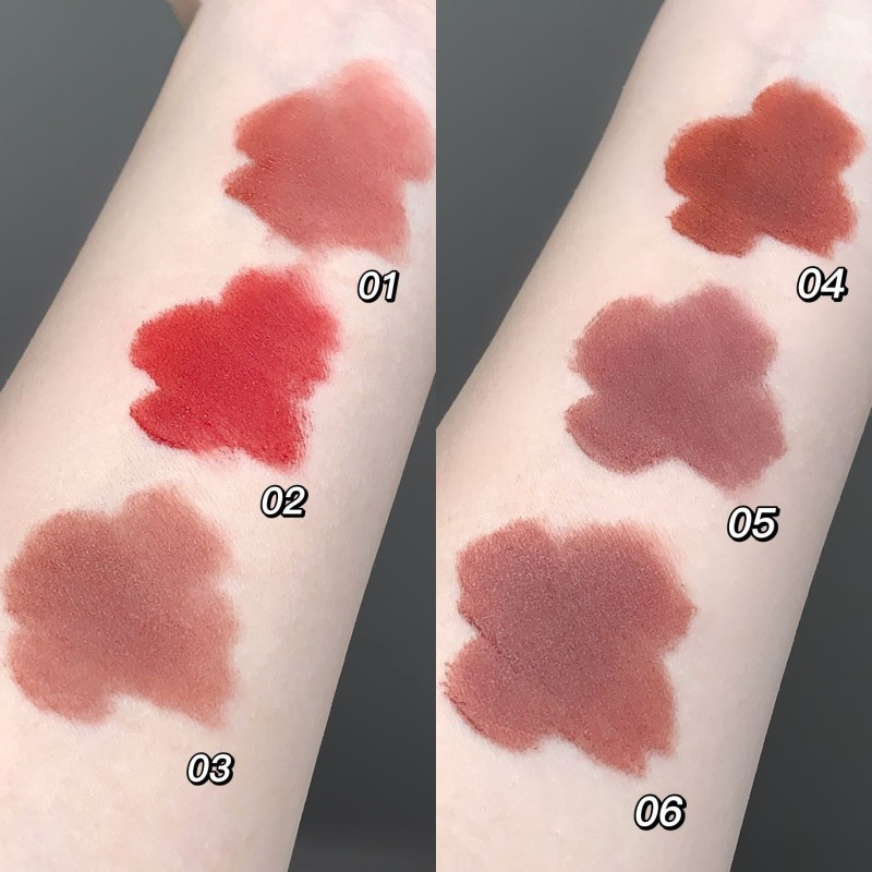 Son Bóng HRHF Gấu Nâu Môi Bùn Móc Chìa Khóa Nhung Màu Mờ Son Môi