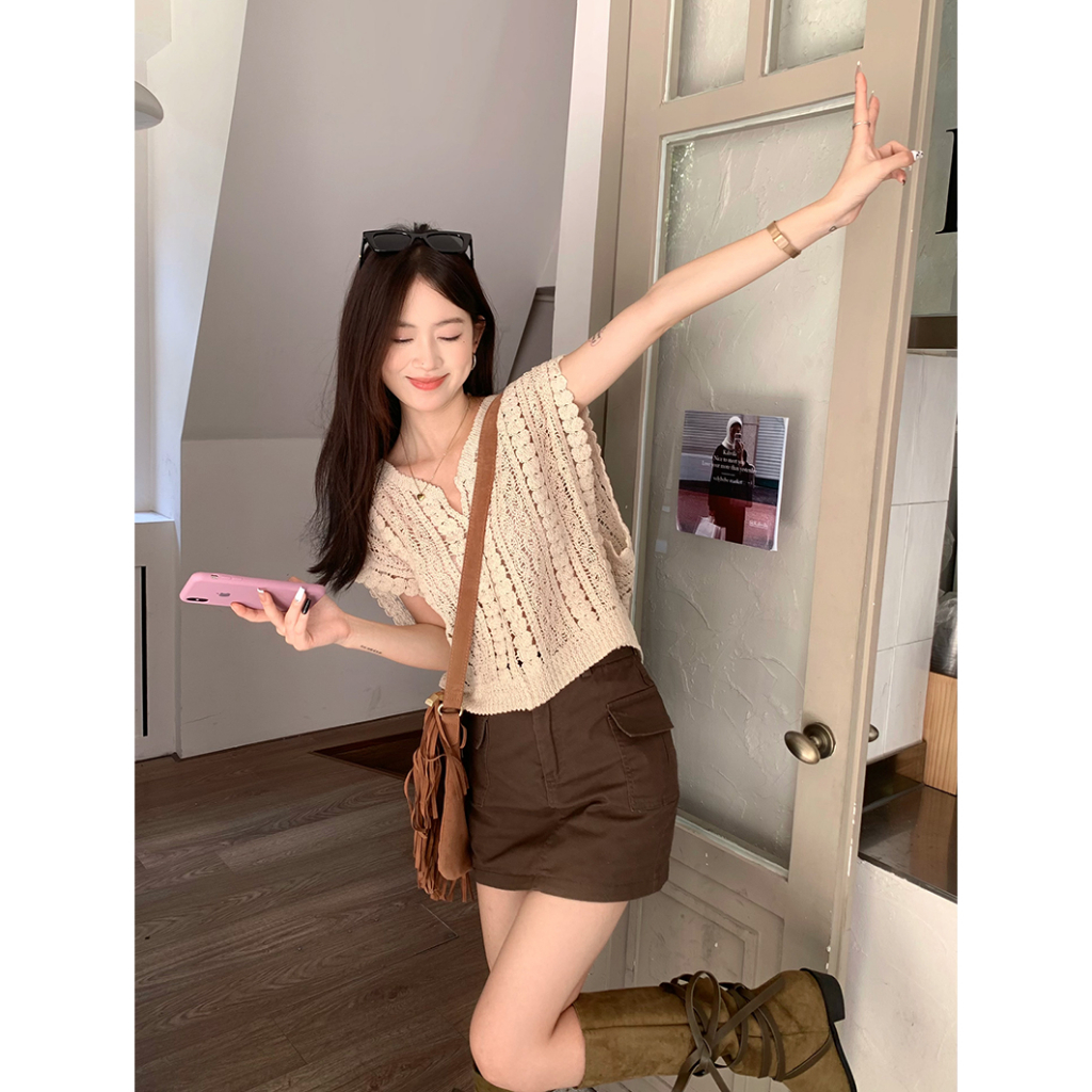 Áo Len Không Tay Cổ Chữ V Phong Cách Hàn Quốc Mới