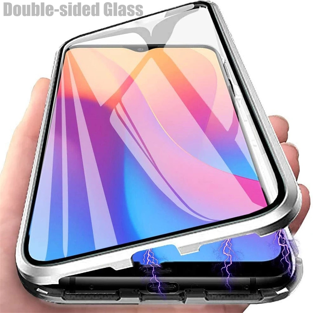 Ốp Điện Thoại Hai Mặt Kính Viền Kim Loại Hít Nam Châm Sang Trọng Không Có Khung Cho Nothing Phone 1 Phone1