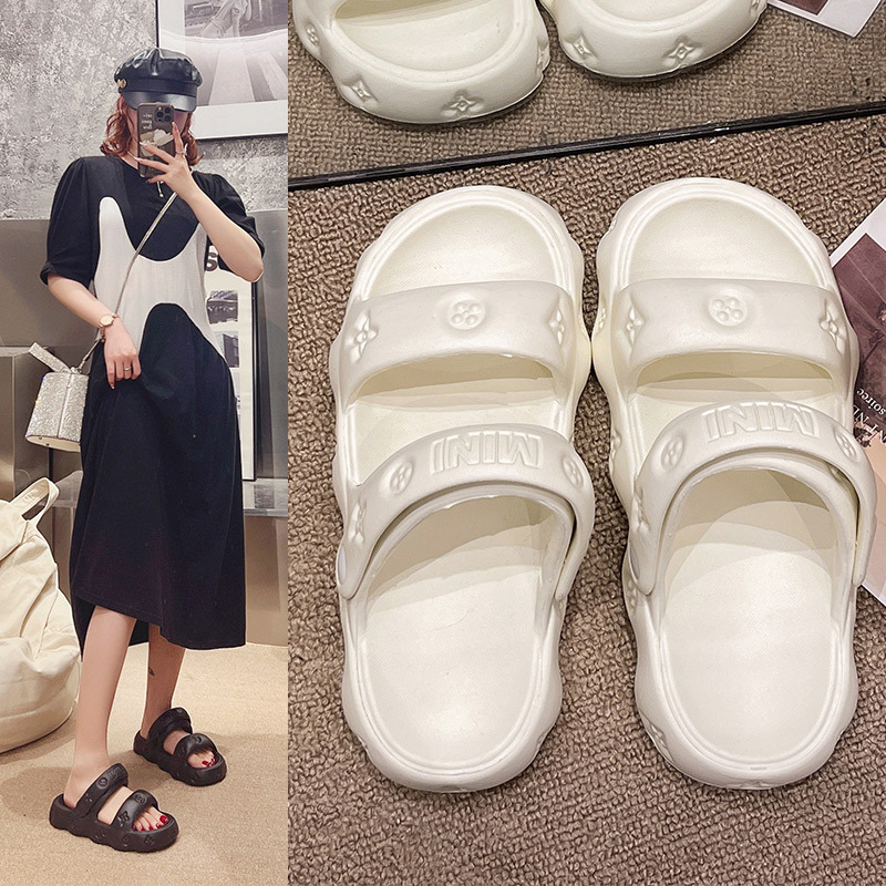 Dép Sandal Đế Dày Thời Trang Mùa Hè Phong Cách Hàn Quốc Cho Nữ