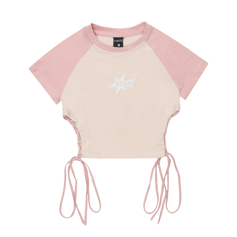 QADCOL Áo Thun Tay Ngắn Dáng Ôm Hở Rốn Thời Trang Mùa Hè Quyến Rũ Cho Nữ