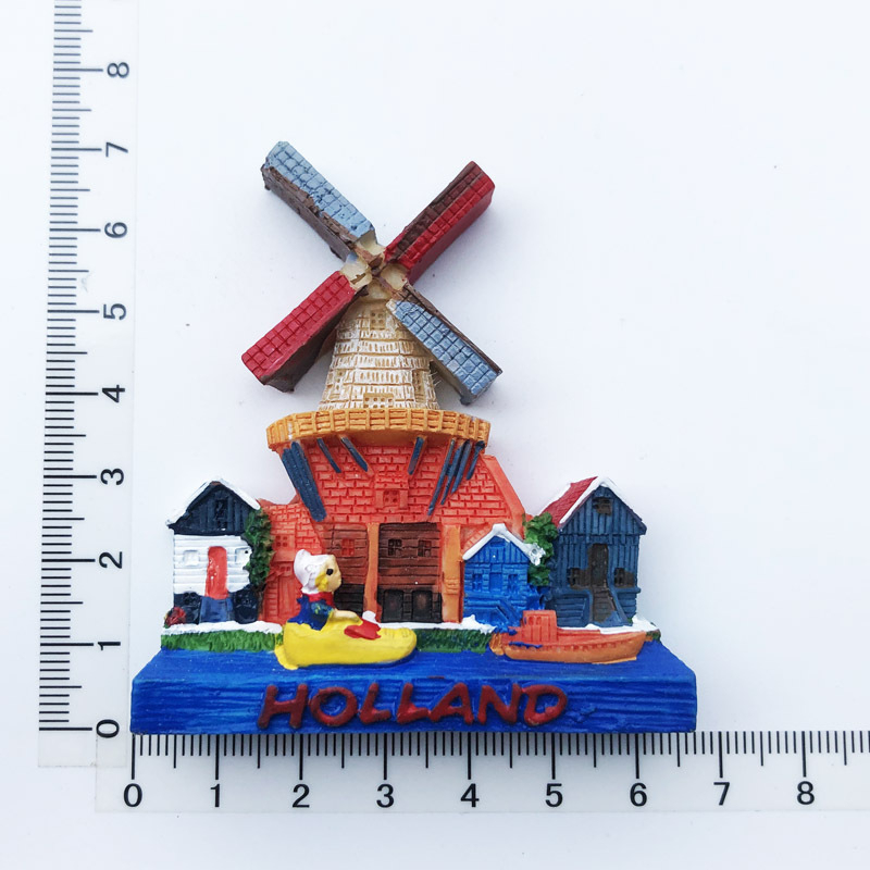 Netherlands landmarks tourist Lưu Niệm Nam Châm Dán Tủ Lạnh Du Lịch Hà Lan Amsterdam