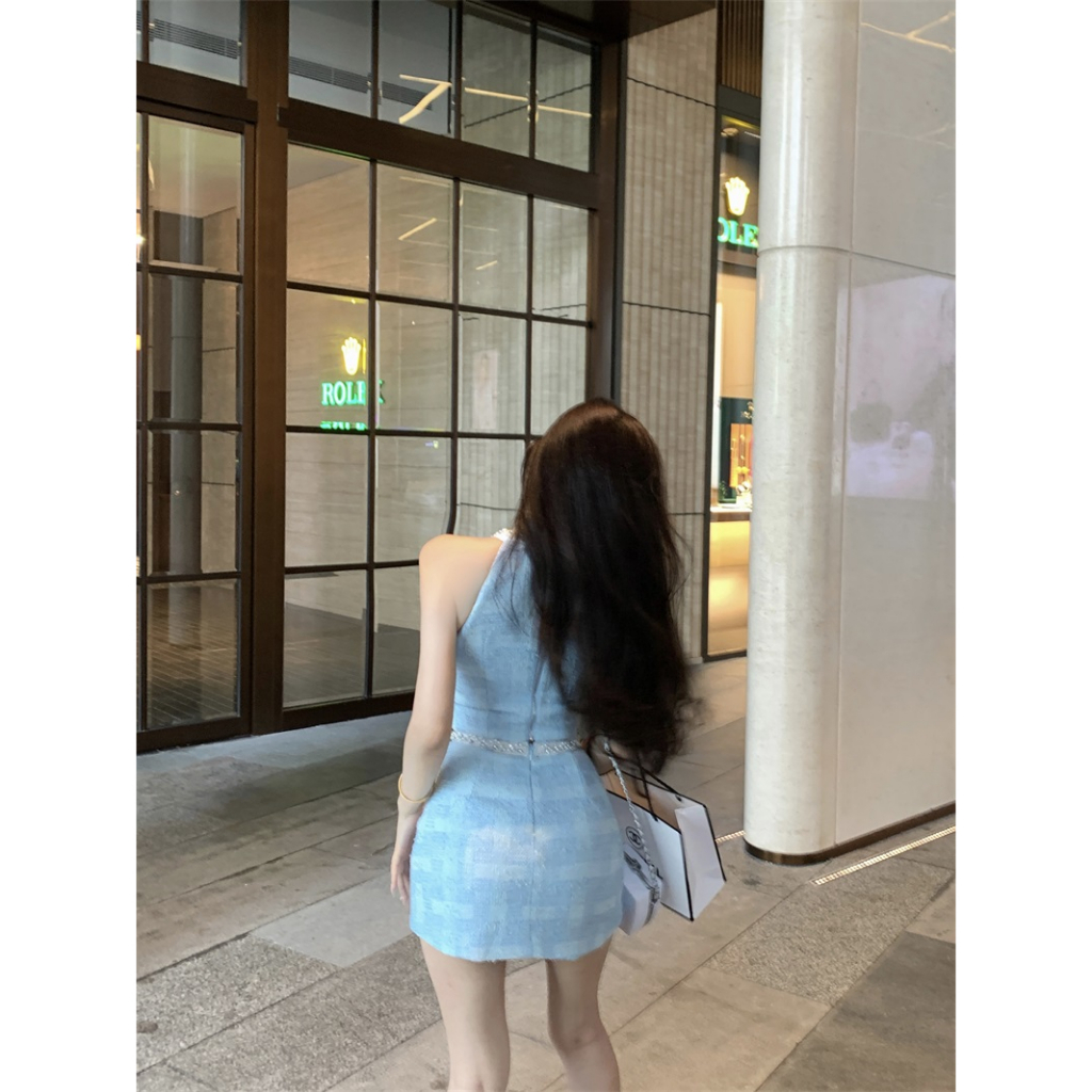 Cocory vn Áo Croptop Sát Nách Dáng Ôm Đính Ngọc Trai Quyến Rũ Thời Trang Cho Nữ