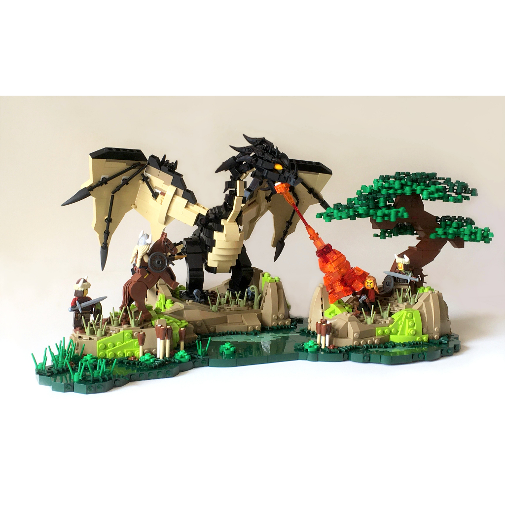 Set 704 Khối Lắp Ráp Mô Hình Rồng Đen MOC-73357