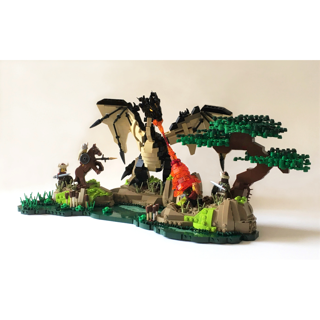Set 704 Khối Lắp Ráp Mô Hình Rồng Đen MOC-73357