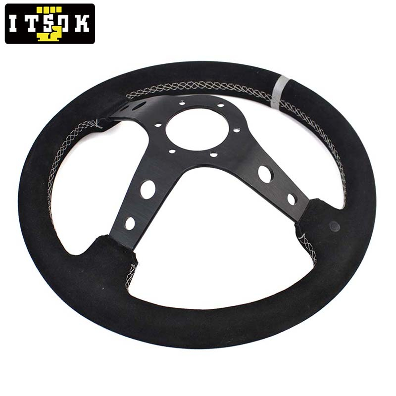 Vô Lăng Xe Đua momo Da Lộn 14inch 350mm Chuyên Dụng