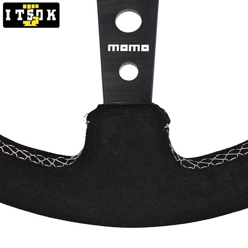 Vô Lăng Xe Đua momo Da Lộn 14inch 350mm Chuyên Dụng