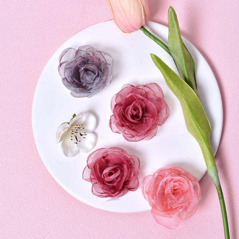 Cuộn Dây Ruy Băng 10 Yards / Cuộn 25mm Màu Gradient Bằng Vải Voan Trong Suốt Dùng Gói Quà / Trang Trí Đám Cưới DIY