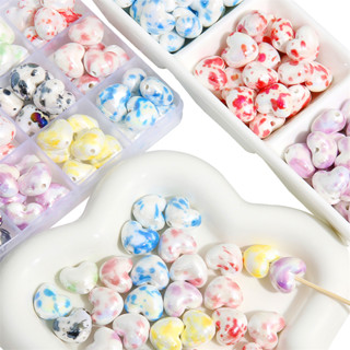 Chuỗi Hạt Gốm Hình Trái Tim Kích Thước 14X16mm