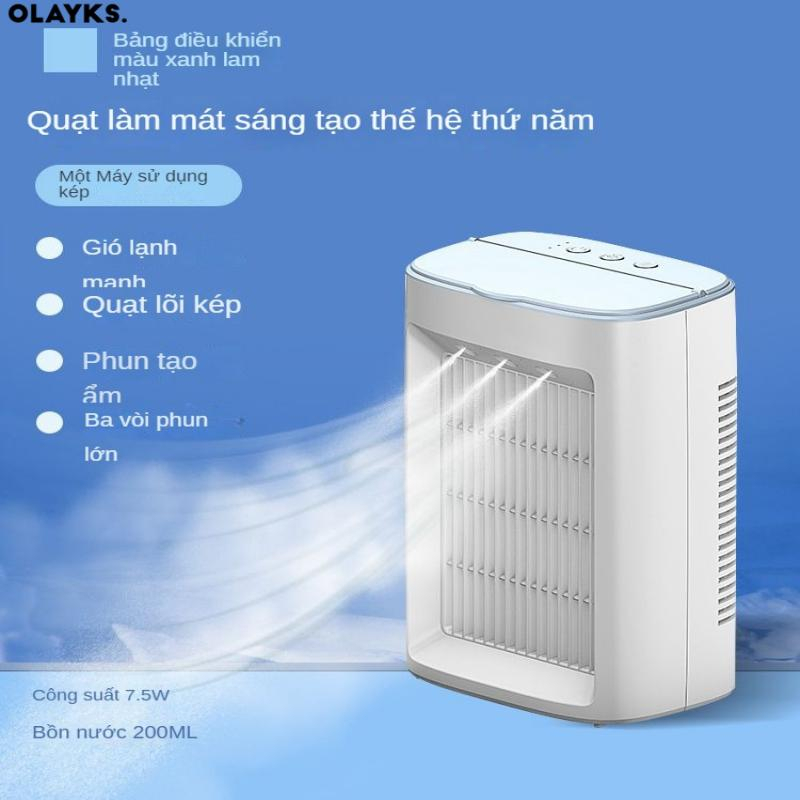 OLAYKS Hộ Gia Đình Quạt Điều Hòa Mini Để Bàn Điều Hòa Không Khí Nhỏ Chu Kỳ Thông Gió Quạt Điện Quạt Bay Hơi