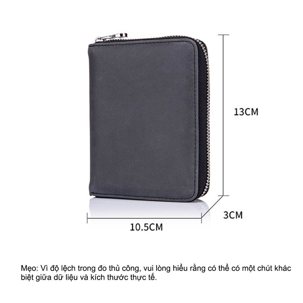 Ví Da Thật Unisex Đựng Thẻ Tín Dụng, ID
