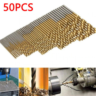 Bộ 50 Chuyên Nghiệp Phủ Titan Mũi Khoan Thép Tốc Độ Cao HSS Bộ Dụng Cụ Chất Lượng Cao Dụng Cụ Điện 1/1.5/2/2.5/3Mm