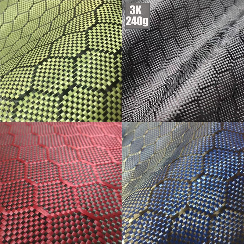 Vải Sợi Carbon Hình Tổ Ong Lục Giác 3K 240GSM Chuyên Dùng Cho Xe Hơi