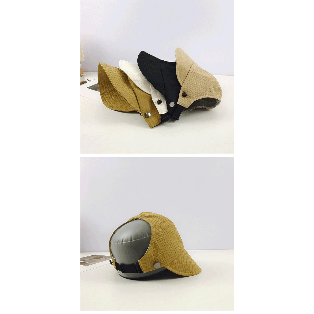 Mũ Chống Nắng Che Nửa Mặt Có Thể Buộc Tóc Đuôi Ngựa Phiên Bản Hàn Quốc Dễ Phối Đồ Cho Nữ