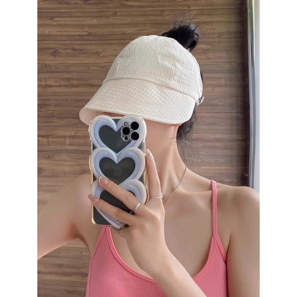 Mũ Chống Nắng Che Nửa Mặt Có Thể Buộc Tóc Đuôi Ngựa Phiên Bản Hàn Quốc Dễ Phối Đồ Cho Nữ