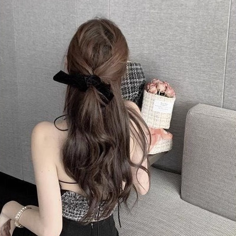 Áo Hai Dây Dệt Kim Cổ Yếm Đính Nơ Màu Trơn Kiểu retro Thời Trang Mùa Hè Cho Bạn Gái