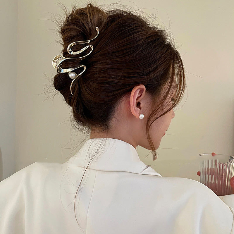 Kẹp Tóc Hợp Kim Màu Vàng / Bạc Thời Trang Mùa Hè 2023 Phong Cách Mới
