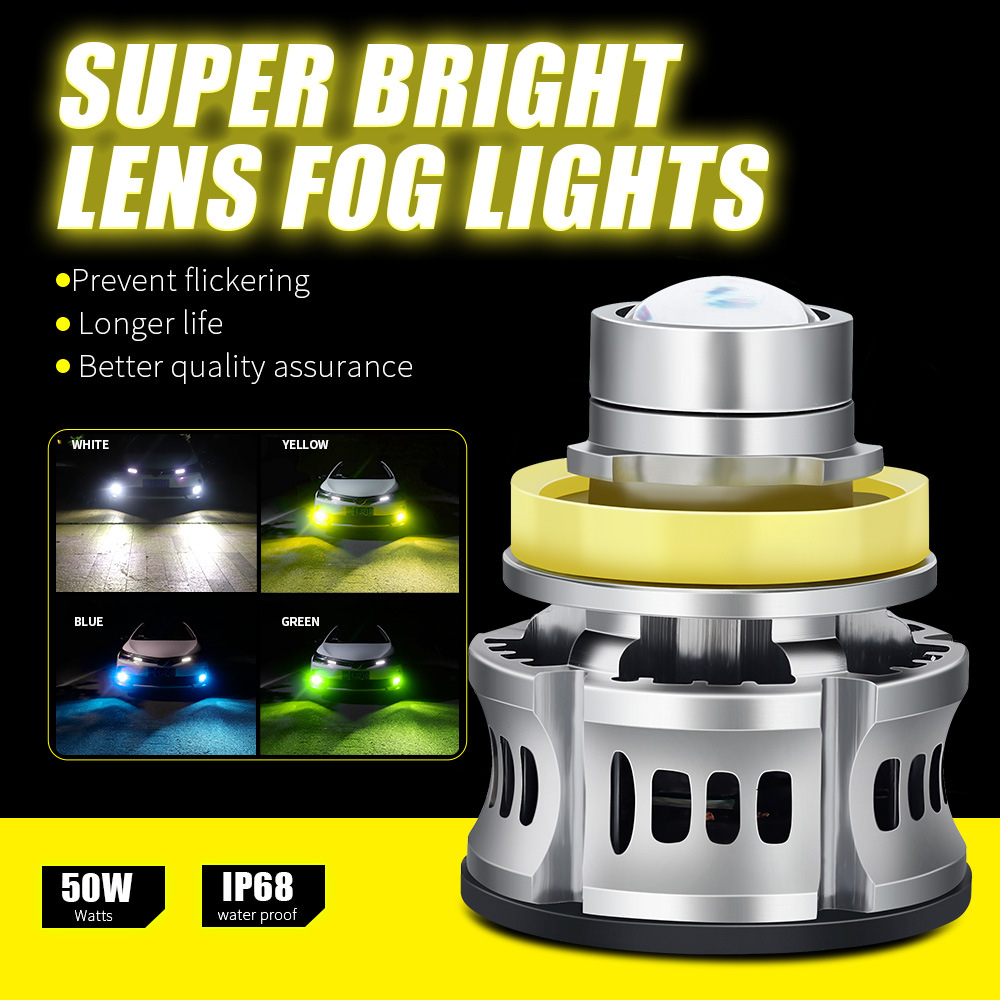 Bóng Đèn LED Chống Sương Mù 2 Màu H4 H7 H11 9005 HB3 9006 HB4 3000K 6000K 8000K 100W 12V Cho Xe Hơi