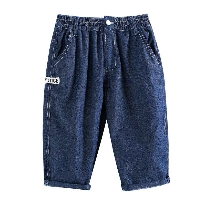 Quần Short Denim Ống Rộng Thoải Mái Thời Trang Mùa Hè Hàng Mới Dành Cho Bé Trai 110-170