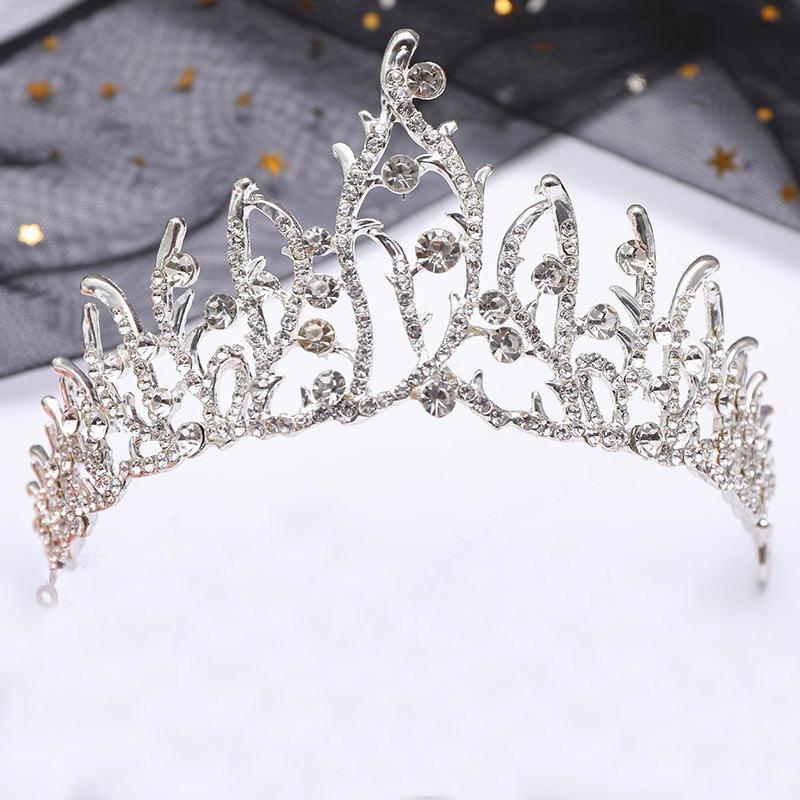 Vương Miện Cài Tóc Hình Vương Miện Công Chúa Đính Đá Zircon Thời Trang SH031