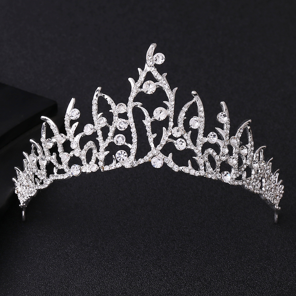 Vương Miện Cài Tóc Hình Vương Miện Công Chúa Đính Đá Zircon Thời Trang SH031