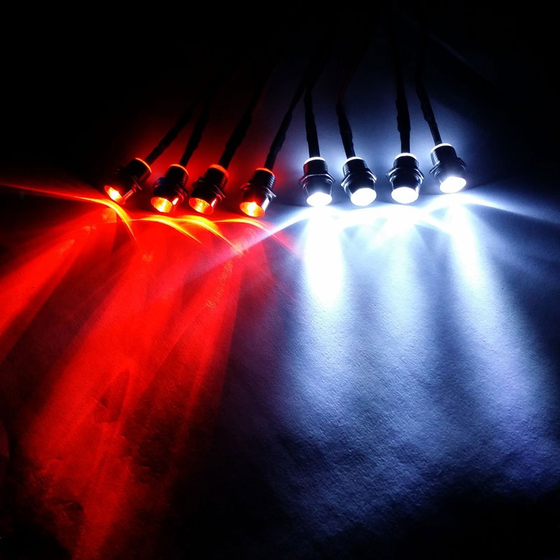 Bộ 4 Đèn LED / 6 Bóng / 8 Bóng 5mm Cho Xe Điều Khiển Từ Xa 1 / 8 1 / 10 Axial SCX10 Traxxas TRX4 D90 HSP HPI