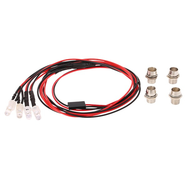 Bộ 4 Đèn LED / 6 Bóng / 8 Bóng 5mm Cho Xe Điều Khiển Từ Xa 1 / 8 1 / 10 Axial SCX10 Traxxas TRX4 D90 HSP HPI